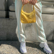 PRADA yellow nylon Hobo